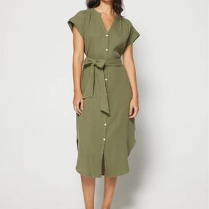 Gap Gauze midi shirtdress size small tall